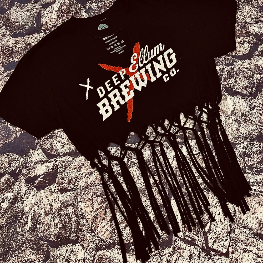 ONE OF A KIND Deep Ellum Fringe Crop Top With Keyhole